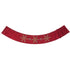 Handmade Adjustable Christmas Tree Collar - Silver Snowflakes on Red Velvet - ARCADIA HOME